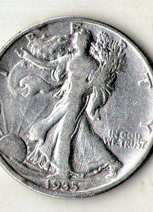 Сша ½ долара 1935 рік срібло 12.5 гр. 900 пр. walking liberty №1662