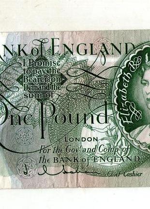Большая британия ø королева елизавета ii great britain 1 фунт (1960-77) no584