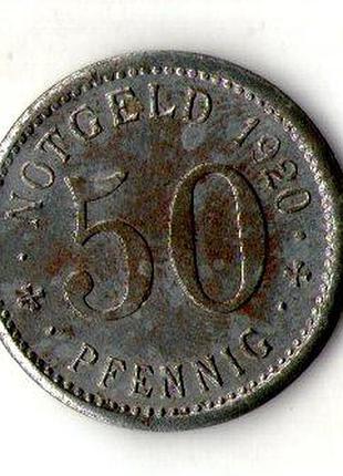 Германия 50 пфеннингов 1920 нотгельд г.менден железо №230