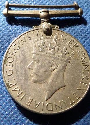 Велика британія медаль перемоги 1939-1945 георг 5 орігінал №761
