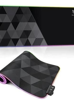 Большой коврик для мышки и клавиатуры onikuma mp006 c rgb подсветкой 800x300х4мм