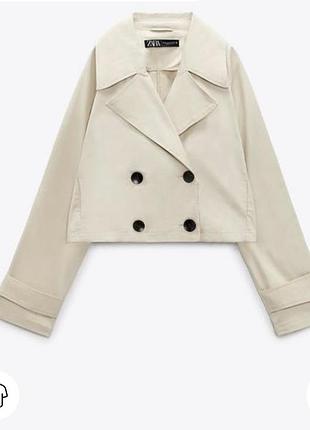 Укорочений тренч вітрівка zara
