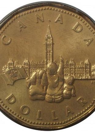 Канада 1 доллар, 1992 парламент №1847