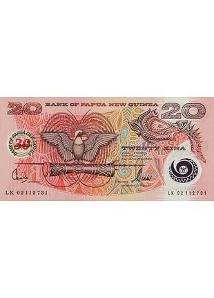 Папуа новая гвинея/papua n guinea 20 kina 2004 юбилейная unc