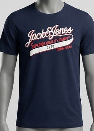 Подростковая футболка jack &amp; jones junior - dark navy.состав: 100% хлопок,размер: 152 / 12y.страна производитель: бангладеш.