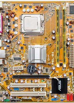 Материнська плата asus p5l-mx rev: 1.02g, intel i945g, matx, s775 б/в