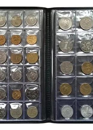 Альбом на 250 монет мікс (кочовина 29 мм і 39 мм)
