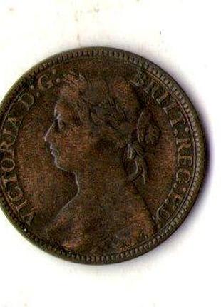 Велика британія королева вікторія 1 фартінг, 1875 рік №2687