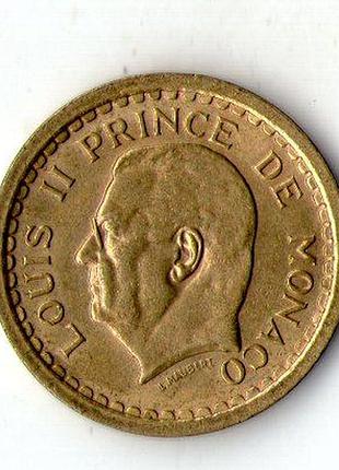Монако 2 франка 1945 год принц луи ii №1187