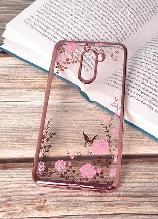 Чехол силиконовый tpu glaze rose gold для xiaomi pocofone f1