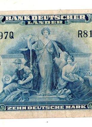 Німеччина фрн / германия фрг 10 deutsche mark 1949 рік №649