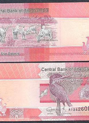 Гамбія gambia 5 далас 2019 рік unc №492