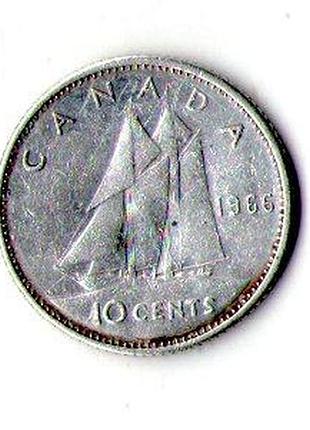 Канада 10 млн 1966 срібло силіа ii no1027