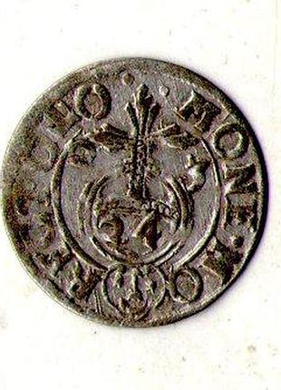 Польща сигізмунд ііі 1 полторак, 1612-1627 срібло, 1.23g, ø 20mm №2814