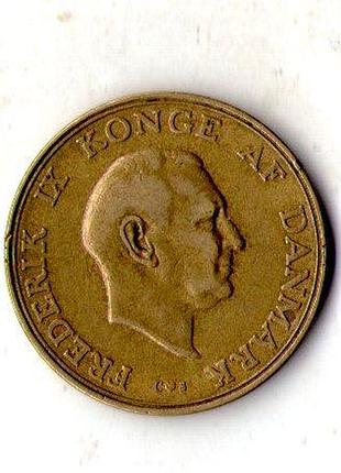 Данія › король фредерік ix 1 крона, 1957 рік алюміній-бронза, 6.5g, ø 25.5mm №3260