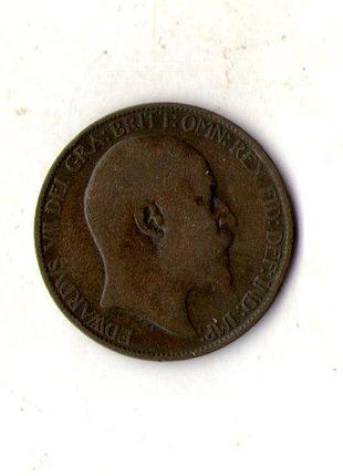 Велика британія король едуард vii 1/2 пенні 1907 рік №1740