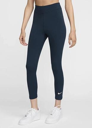 Бавовняні спортивні легінси лосіни для фітнесу високі жіночі nike w nsw nk clsc hr 7/8