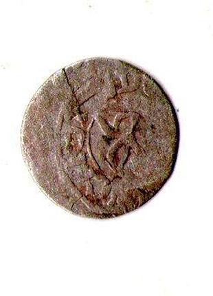 Лівонія › шведська окупація риги 1 солід, 1660-1665 срібло (білон), 0.55g, ø 15mm №3459