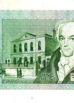 Гернси - great britain гернсы guernsey 1 фунт 1991 - 2016 аuns no561