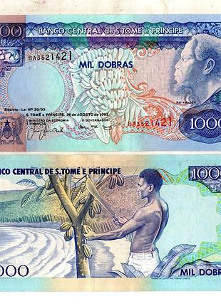 Сан-томе и принсипи / сан-томе и принсы / st. thomas & prince 1000 dobras 1989 час аunc no080
