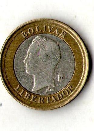 Венесуела 1 болівар, 2007-2009 біметал, 8.1g, ø 24mm №3029