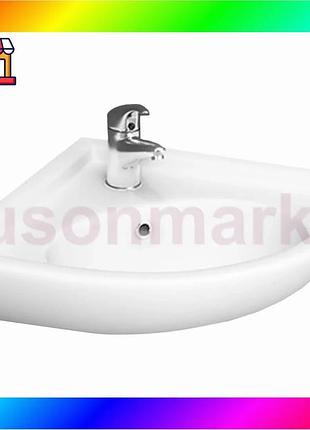 Bs угловая подвесная раковина best mix rak ceramics compact corner 440x195x360 мм (rak0048) белый bas77/n