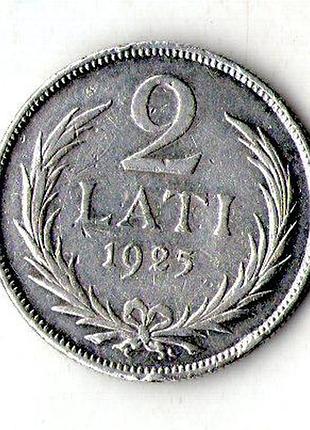Латвія - латвия › первая республика 2 лата 1925 рік срібло 10 гр. №1045