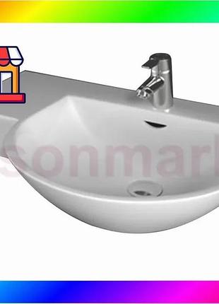 Bs раковина с полочкой best mix rak ceramics reserva wing 75x81см белый bas77/n