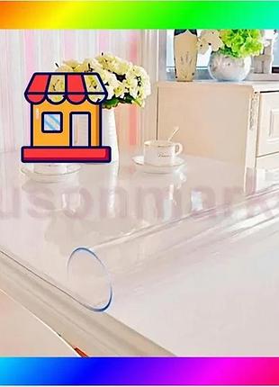 Bs м'яке скло прозора best mix силіконова скатертина на стіл soft glass 1.0х2.0м (товщина 1.5мм) bas77/n