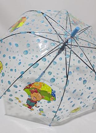 Дитяча прозора парасолька з ведмедиками на 3-6 років r09007fr5