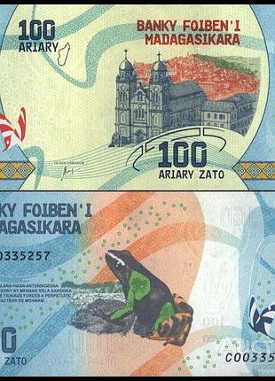 Мадагаскар 100 аріарі 2017гід стан unc no189