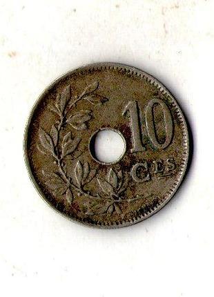 Бельгія король альберт i 10 сантимів 1921 рік №3017