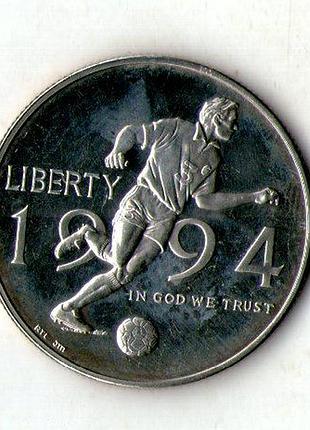 Сша 1⁄2 долларов, 1994 чемпионат мира по футболу 1994 медь с медно-никелевым покрытием, 11.34g, ø 30.61mm no2935