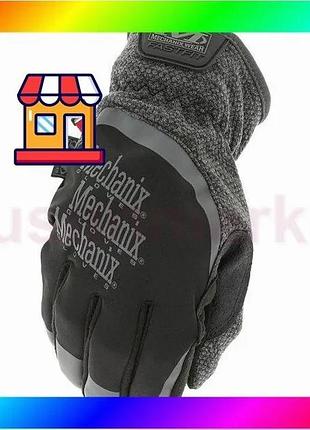 Bs зимові тактичні рукавиці best mix утеплені coldwork fastfit mechanix (black-grey) xl bas77/n