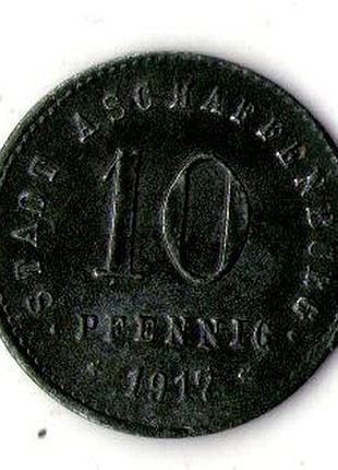 Німеччина - германия 10 пфеннингов 1917 нотгельд цинк №1299