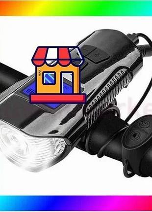 Bs вело ліхтар + best mix комп'ютер + дзвінок xa-585-t6+2led micro usb вбудований акумулятор (4 режим) bas77/n