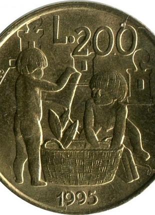 Сан-марино 200 лір, 1995 алюміній-бронза, 5g, ø 24mm №3061