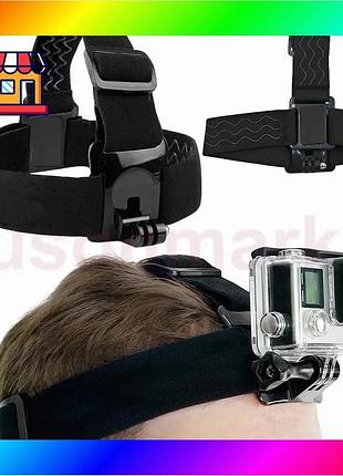 Bs регулируемый налобный ремень best mix для камеры gopro, insta360, dji | черный держатель на голову bas77/n