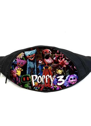 Поясная сумка бананка поппи плейтайм (poppy playtime 04) gear bag черная