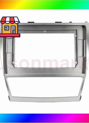 Bs переходная рамка toyota best mix camry aurion daihatsu altis 2006-2011 (to 182t) 10.1" silver bas77/n