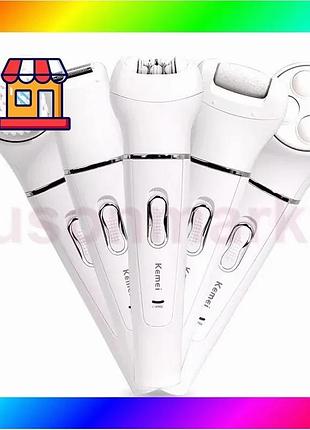 Bs епілятор акумуляторний kemei best mix km-2199 5в1 білий bas77/n