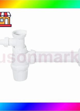 Bs сифон для кухонной best mix мойки с подводом 1½"×ø40мм wirquin (9542820) bas77/n