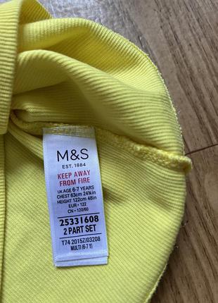 Жовта майка топ рубчик m&s next 3