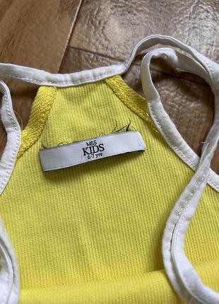Жовта майка топ рубчик m&s next 2