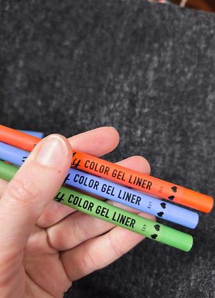 Гелевые стойкие карандаши для глаз lamel oh my color gel liner
