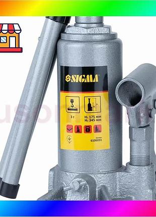 Bs домкрат гидравлический бутылочный best mix 3т h 175-345мм standard sigma (6106031) bas77/n