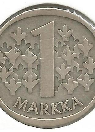 Фінляндія республіка фінляндія (suomi) 1 марка, 1964-1968 срібло 6.4 грама