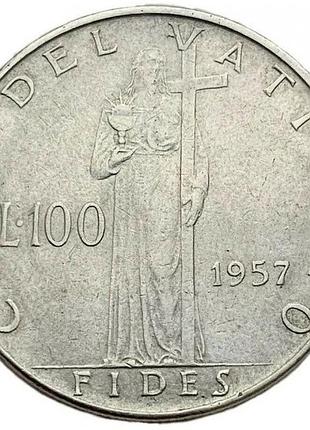Ватикан папа пій xii 100 лір, 1955-1958 №2803