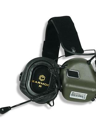 Цифровые активные защитные наушники earmor m32 plus олива