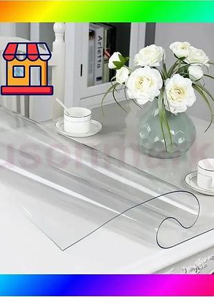 Bs силіконова скатертина на best mix стіл soft glass м'яке скло 1.3х1.0 м (товщина 1.5мм) bas77/n